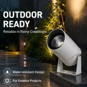 IP65 Waterproof 50W 60W 100LM W Aluminum DALI Dimmable Multi Function LED Flood Light for Building Facade and Plaza Lighting