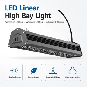 IP65 Waterproof 50W LED Suspended Linear High Bay Industrial Light For Warehouse