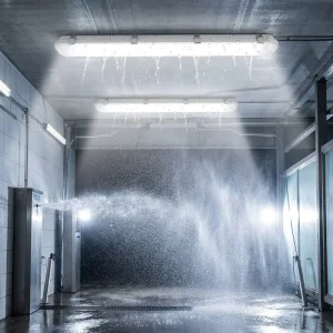 IP65 Waterproof 8ft LED Vapor Tight Light ETL Listed 40W Linear Tri proof Fixture for Cold Storage Car Wash Impact Resistant