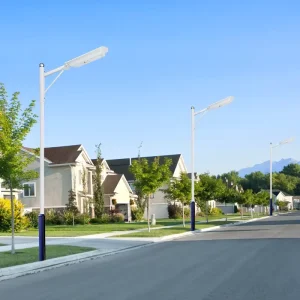 IP65 Waterproof All in One Solar Street Light Motion Sensor Outdoor LED Solar Municipal Road Lamp for Garden Parking Lot Highway