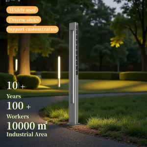 IP65 Waterproof Aluminum Automatic On Off LED Solar AC DC Powered 3500K Warm White 120 Beam Angle 3 Year Garden Lights