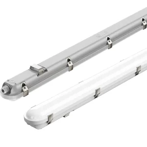 IP65 Waterproof Anti-glare CCT Power Adjustable 4ft 60W Sensor 5000K Daylight LED Batten Light Tri-proof Light