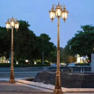 IP65 Waterproof Antique Street Lamp Post Decorative LED Garden Pole Lights