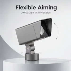 IP65 Waterproof Durable Aluminum LED Flood Light Outdoor Adjustable Landscape Spotlight with 5 Year Warranty Remote Control