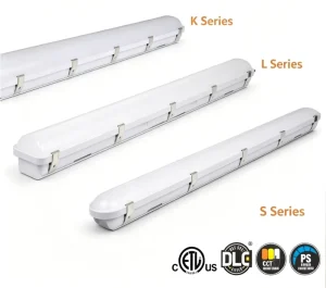 IP65 Waterproof Dustproof Anti-corrosive LED Vapor Tight Light Wattage & CCT Tunable 0-10V Dimmable ETL Listed S Series