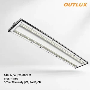 IP65 Waterproof Industrial LED High Bay Light 200w Factory Lighting Dustproof for Workshop Garage Industrial Area