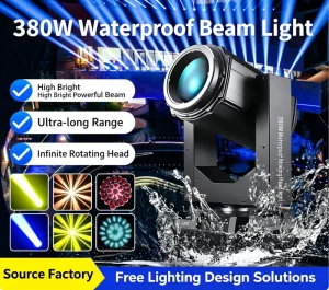 IP65 Waterproof LED Beam FullColor Prism Spot Moving Head Spotlight Outdoor Marker DMX512 E27 Stage