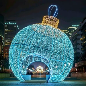 IP65 Waterproof Outdoor Ambient Led Lights Decorative Giant 3d Led Christmas Solstice Sphere Led Lights