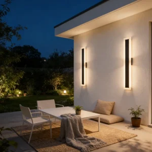 IP65 Waterproof Outdoor Wall Light Modern Linear LED Wall Lamp 5CCT Adjustable Color Temperature for Garden Patio Facade