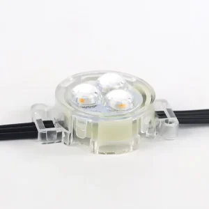 IP65 Waterproof RGBW LED Pixel Light 30mm Christmas Facade Lights for Theme Parks PC Body Permanent Installation