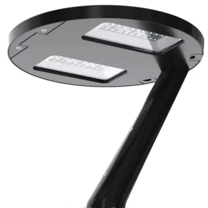 IP66 100W LED Post top Lights with Sensor Base Outdoor Die casting Aluminum Street Pole Lamp for Park Pathway Urban Lighting
