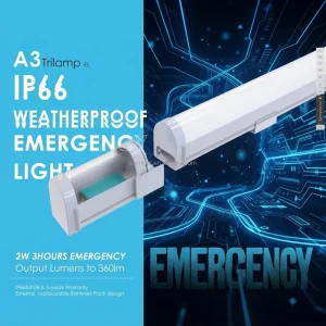 IP66 54W Linkable 1.5M LED Tri proof Light Customisable Emergency Sensor Lifud Driver 5 Year Warranty Office Warehouse