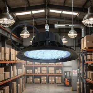 IP66 Aluminum Housing Industrial Ceiling Light 6500K Color Temperature 100 Lm/W Efficiency for Warehouse Workshop Lighting