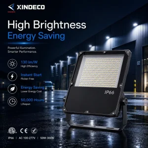 IP66 LED Flood Light for Warehouse Stadium Tunnel 130lm/W Adjustable Bracket Aluminum Alloy Multi-Color Temp