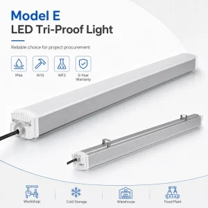 IP66 LED Tri-Proof Light for Project Procurement 30W-100W Industrial Waterproof Linear Fixture