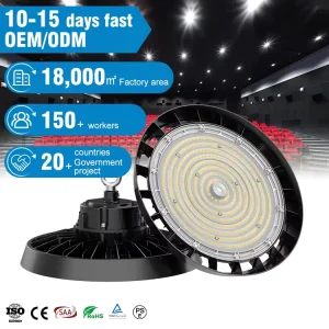 IP66 Waterproof 165V 265V 100W 150W 200W 100Lm Industrial Storehouse Stadium UFO LED High Bay Light