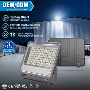 IP66 Waterproof 85 265V 30W 400W 3500K 6500K SMD LED Flood Light for Outdoor Project with Aluminum PC Construction