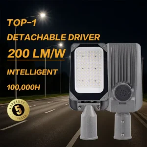 IP66 Waterproof Aluminum Alloy & ABS Shoebox LED Parking Lot Light with Detachable Driver and Photocell