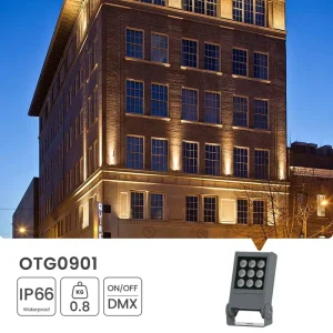 IP66 Waterproof High Bright AC Outdoor Square Floodlight Low Voltage 24V Aluminum LED 9W Amber for Landscape and Garden