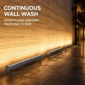 IP66 Waterproof LED Wall Washer Light High Brightness LED Source Continuous Wall Washing Effects for High Rise Building Facade