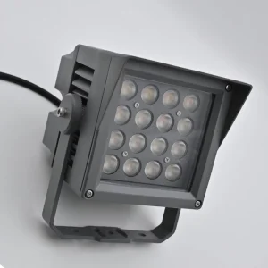 IP66 Waterproof Square LED Flood Light with Visor Anti Glare Architectural Lighting Projector for Building Facade Wall Wash