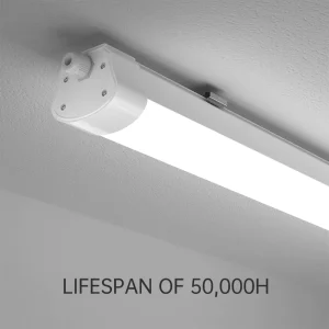 IP67 IK10 Waterproof 40W LED Tri-proof Light 120lm/W Vapor Tight Fixture Tridonic Driver for Office Car Wash Garage Warehouse