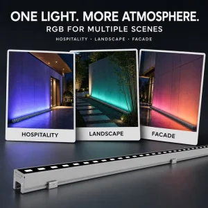 IP67 Outdoor LED Linear Light 12w 15w DMX512 RGBW Wall Washer Linear Lamp Building Facade Landscape Decor Linear Lighting
