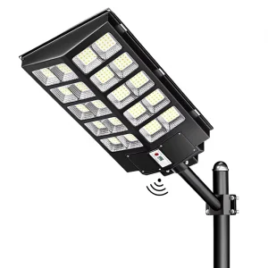 IP67 Rated LED Solar Street Light ABS Aluminum Material Remote Control Light Sensor 100/200/300W 12 Hours for Road Use