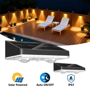 IP67 Solar Garden Lights Fence Light Wall Lamp Outdoor Waterproof Ip65 Corridor Light