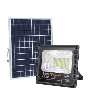 IP67 Waterproof 100W 6500K Solar LED Flood Light for Road Parking Lots & Security Lighting CE Certified Remote Control