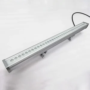 IP67 Waterproof Outdoor 36W RGBW Linear LED Wall Washer Lights Cast Aluminum DMX Control for Hotels Buildings