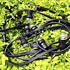 IP67 Weatherproof G45 Festoon String Lights 48ft Heavy Duty Commercial Christmas Lighting