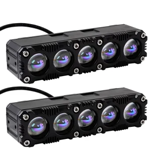 IP68 24V 12V 65W 36000Lm 5 Lens Round Off Road Spotlights Grille Fog Work External Auxiliary Lights