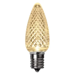 IP68 C9 LED Replacement Bulbs E17 Socket Commercial Grade Faceted Light Bulb Christmas Outdoor Dimmable 50000 Hours Lifespan