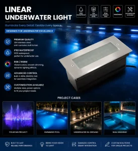 IP68 Waterproof High Brightness Stainless Steel Garden Step Light LED Outdoor Linear Recessed Underground Light 6W AC220V
