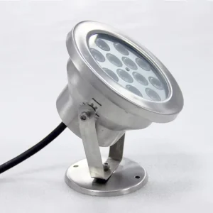 IP68 Waterproof Stainless Steel Dimmable RGB DMX512 12W Warm White Garden Pond Water Jet Fountain LED Underwater Pool Lights