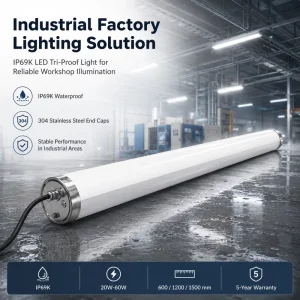 IP69K LED Tri Proof Light for Industrial Factory Workshop Lighting Solution