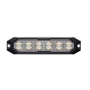 IP69K Waterproof LED Light ECE R65 Red Blue Strobe Grill Lights 6 LED Dual Colors Emergency Warning Light for Car