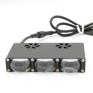 In Stock Led Spotlights Grille Light with Drl Fan Projector Lens Led Headlights Mini Driving Light Laser for Car Motorcycle