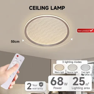 Indoor Air Design Ceiling Lamp Living Room Bedroom Acrylic 68W Remote Control Smart Modern Led Ceiling Light