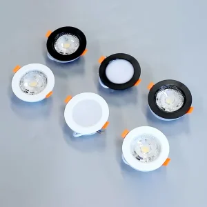Indoor Black White Recessed Spotlight SMD Downlight 5W 7W Ceiling Spot Light Cabinet 3CCT IP54 LED Slim Spot Light LED