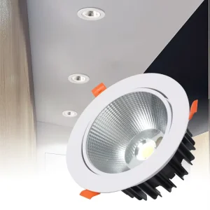 Indoor Ceiling Recessed Mounted Downlight Aluminum 3w 5w 10w 15w 20w 30w COB LED Down Light