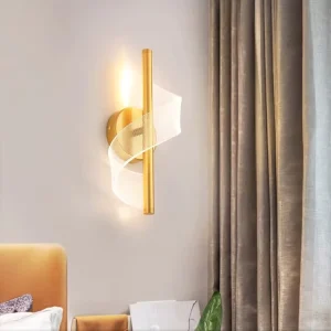 Indoor Decoration Hotel Villa Bedroom Living Room Backdrop LED Light Modern Wall Mounted Bedside Acrylic Wall Lamp