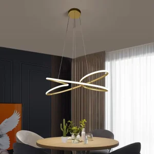 Indoor Decoration Shop Hotel Room Office Home Gold Modern LED Chandelier Pendant Light