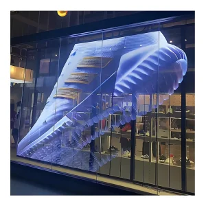 Indoor Digital Video Wall 3D Advertising Panel Shop Glass Window TV Pantalla Transparent LED Screen Display