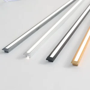 Indoor Furniture Wardrobe Cabinet LED Recessed Strip Light Plastic Shade Light Gray High CRI 90 Easy Installation
