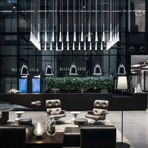 Indoor Glass Tube Style Modern LED Pendant Light Luxury Large Custom Project Luxury Modern LED Chandelier