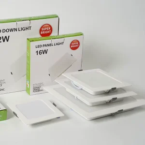 Indoor High Brightness Slim Square Flat Office Recessed Ceiling Lamp LED Commercial Panel Lights