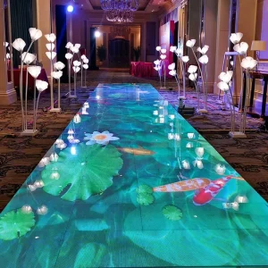 Indoor Interactive Full Color LED Digital Stage P2.9 P3.91 P4.81 500x1000mm LED 3D Dance Floor Standing LED Screen Panels