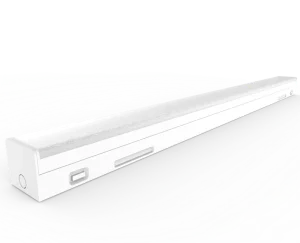 Indoor LED Batten Pendant Lighting Fixture Durable Linear Strip Light PC Lamp Body IP42 Rated Dimmable Modern